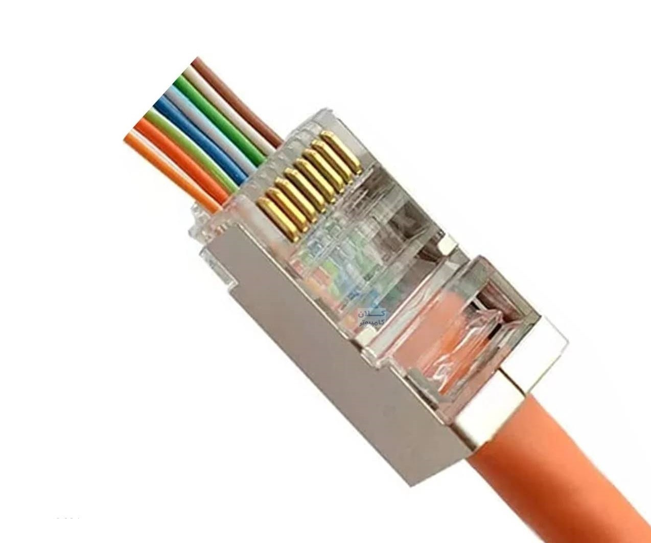 سوکت شبکه Rj45 cat6 میانگذر فلزی - نگاسیس