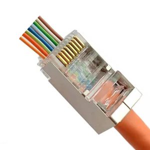 سوکت شبکه Rj45 cat6 میانگذر فلزی